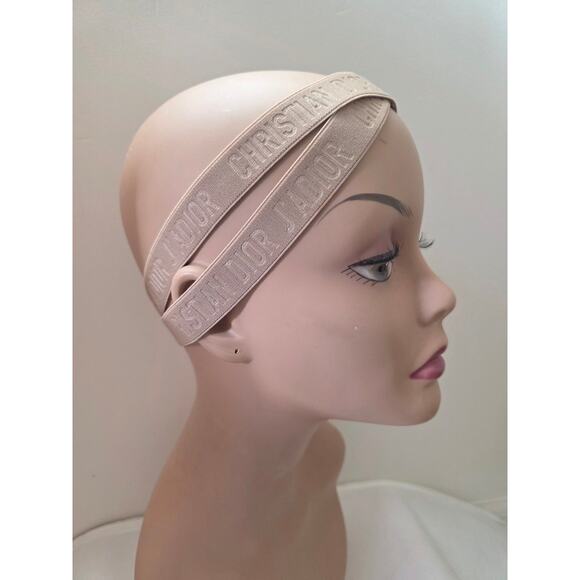 Christian Dior Beige Elastic J\'Adior Monogram Headband main image 11